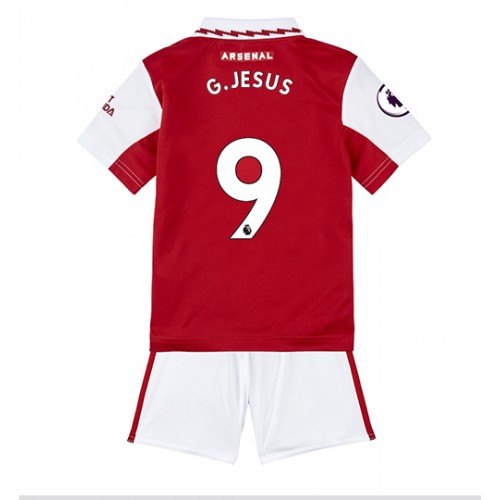 Dres Arsenal Gabriel Jesus #9 Domaci za djecu 2022-23 Kratak Rukav (+ kratke hlače)